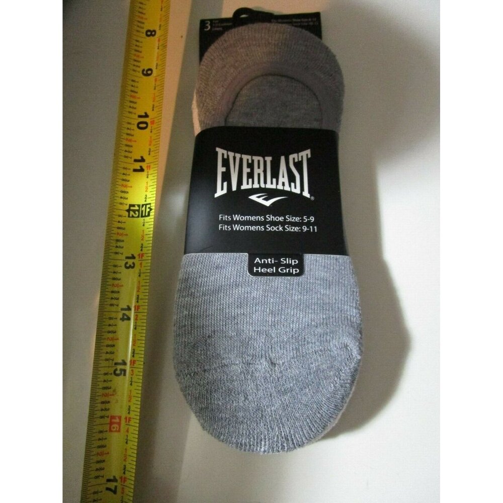 3 Pair Everlast Womens Low Cut No show Boat Socks Silicone Grip 5-9 Asst
